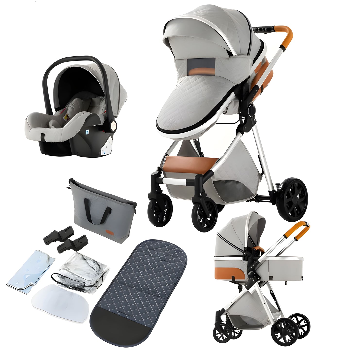 Luxury 3-in-1 Baby Stroller