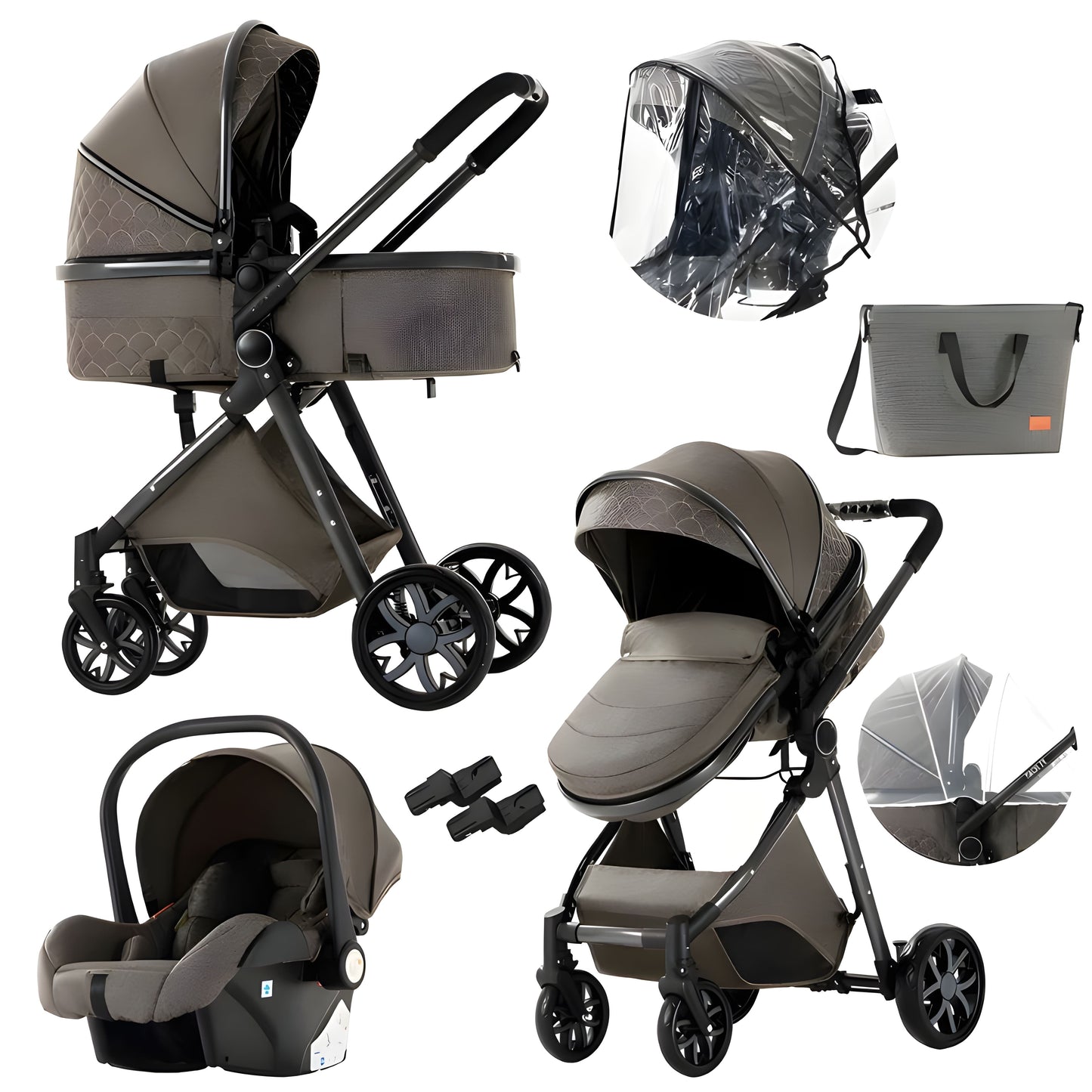 Luxury 3-in-1 Baby Stroller