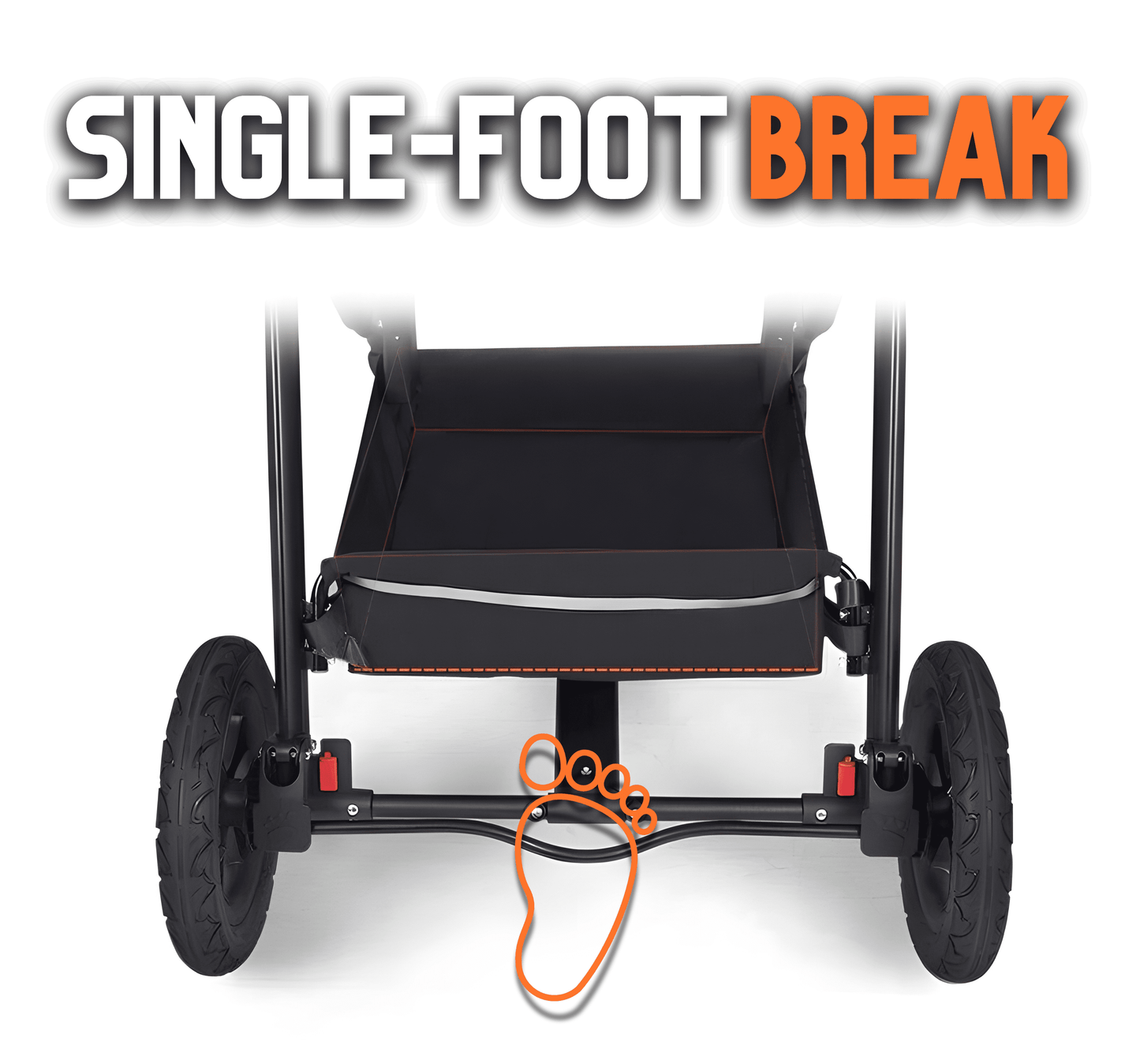 Luxury Leather Twin Baby Stroller