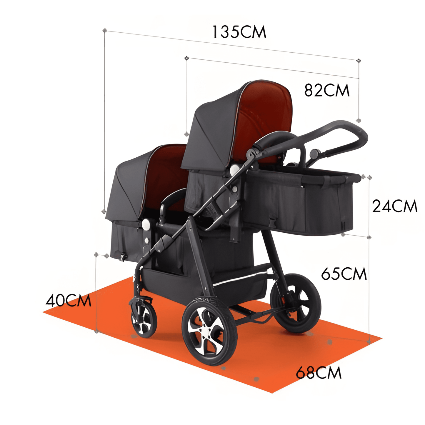 Grand Twin Baby Stroller