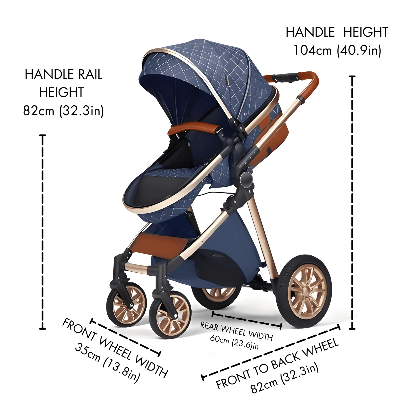 Luxury 3-in-1 Baby Stroller